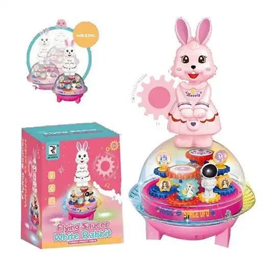 FLYING SAUCER WHITE RABBIT B/O UNIVERSAL GEAR FLYING SAUCER RABBIT - DK665206