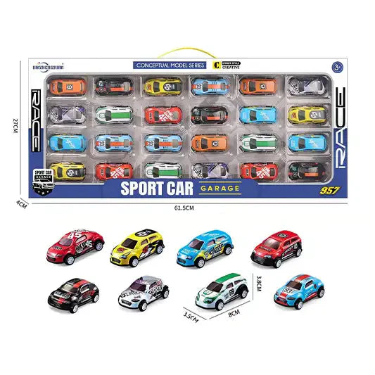 PULL BACK DIE-CAST CAR SET 24PCS - DK665059