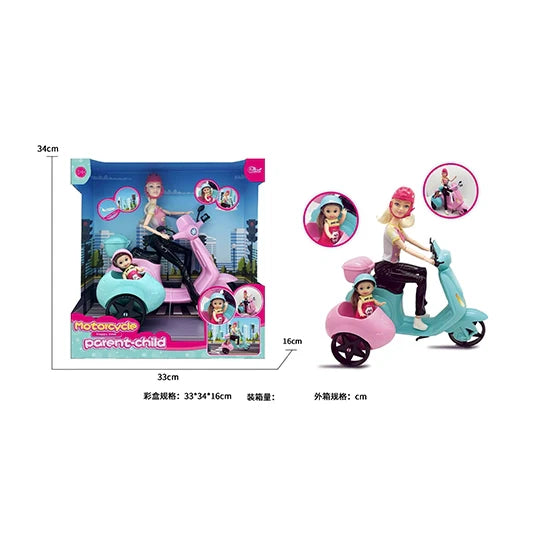 11.5-inch Two person motorcycle doll [6067]