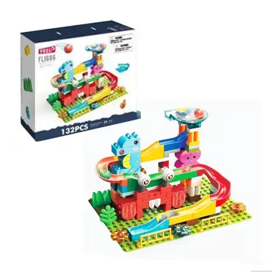 FEELO MARINE ANIMAL BLOCK SLIDE 132 PCS