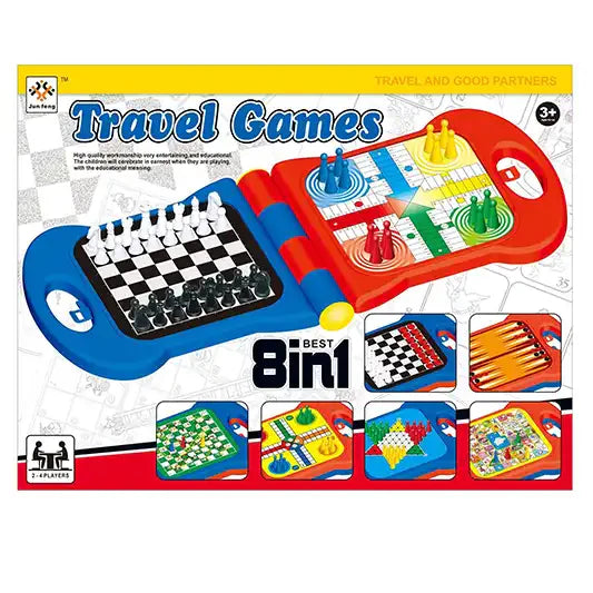TRAVEL GAMES 8-IN-1 FOLDABLE (CHESS, LUDO ETC.) - DK665054