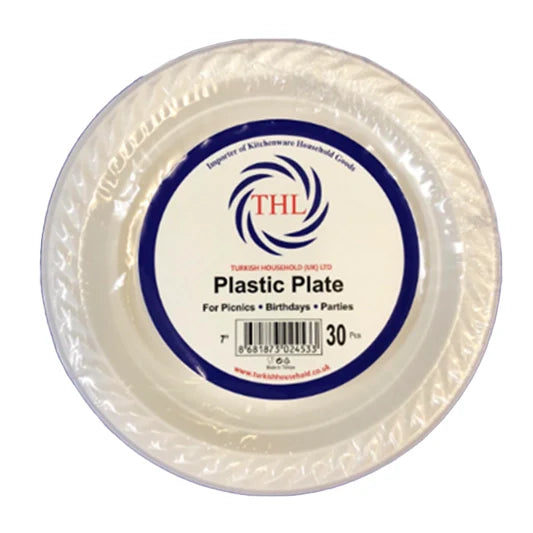 10“ DIVIDED PLASTIC PLATE REUSABLE PACK OF 8