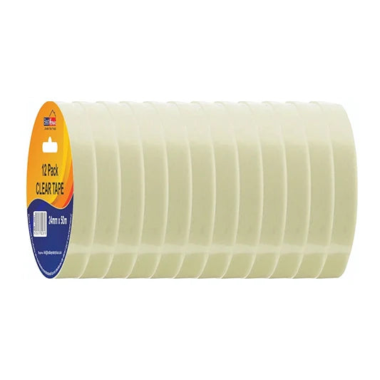 12 PACK CLEAR TAPE (BB-2081)