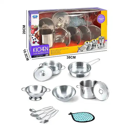 STAINLESS STEEL KITCHEN PLAY SET - DK550748