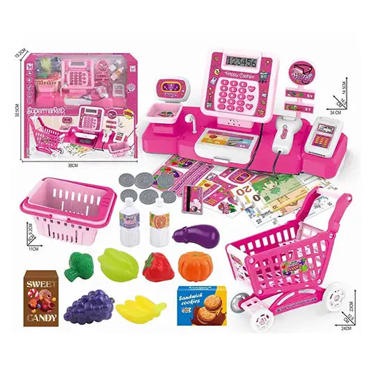 SHOPPING CART CASH REGISTER FRUIT SET - DK665194