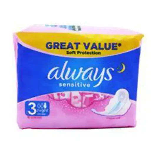 Always Sensitive Night Pads 10s