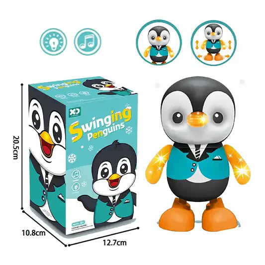 SWINGING PENGUINS W/LIGHTI AND MUSIC INCLUDING BATTERY