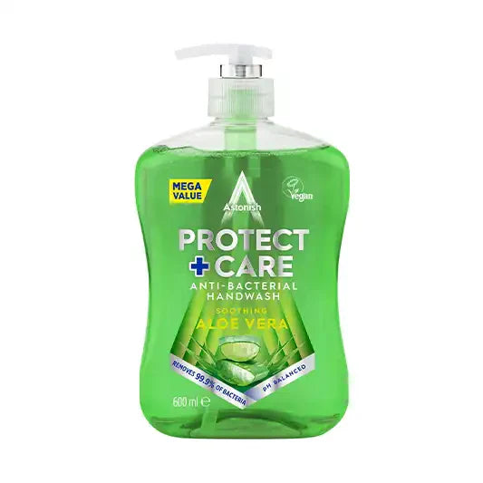 ASTONISH 600ML PROTECT + CARE HAND WASH ALOE