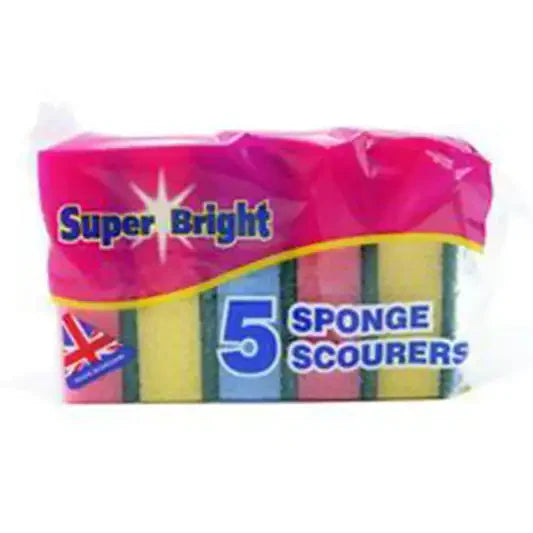 Super Bright Sponge Scourers 20 x 5PK