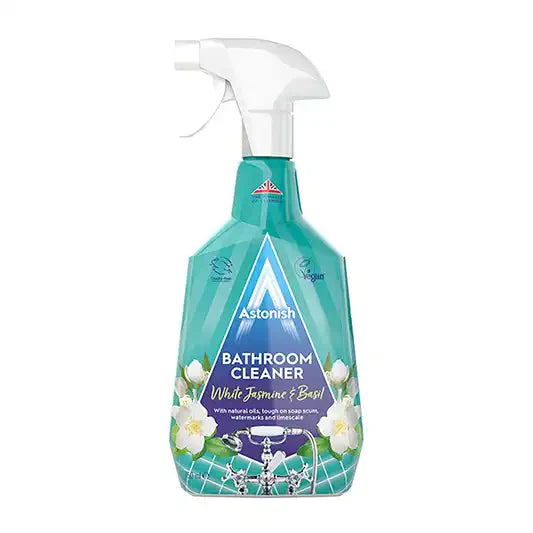 ASTONISH 750ML CLEANER SPRAY BATHROOM WHITE JASMINE & BASIL