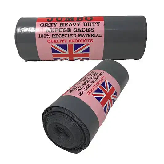 Grey heavy duty refuse sack pack of 15