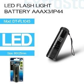 LED FLASH LIGHT BATTERY 3XAAA. IP44 (DT-FL1045)*