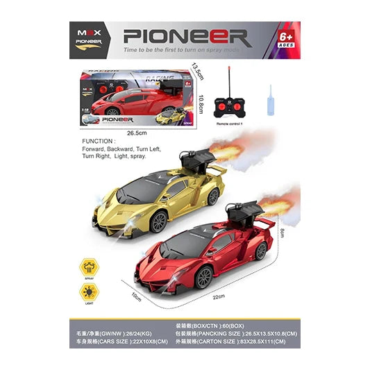1:18 Five way remote control vehicle lighting spray remote control vehicle (excluding battery) [660-5]