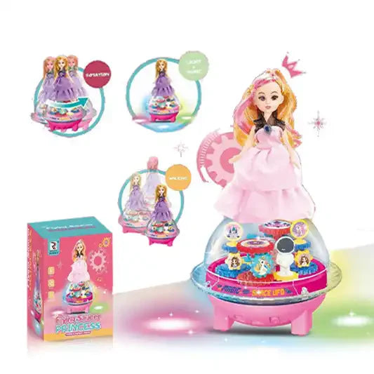 FLYING SAUCER PRINCESS B/O UNIVERSAL GEAR UFO DOLL - DK665201