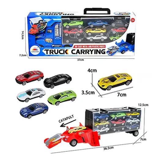 FREE WHEEL TRUCK CARRYING -W/FREE WHEEL DIE-CAST CAR 9PCS - DK602440