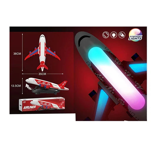 AIRLINER ROTATE PLANE W/LIGHT MUSIC INCLUDING BATTERY