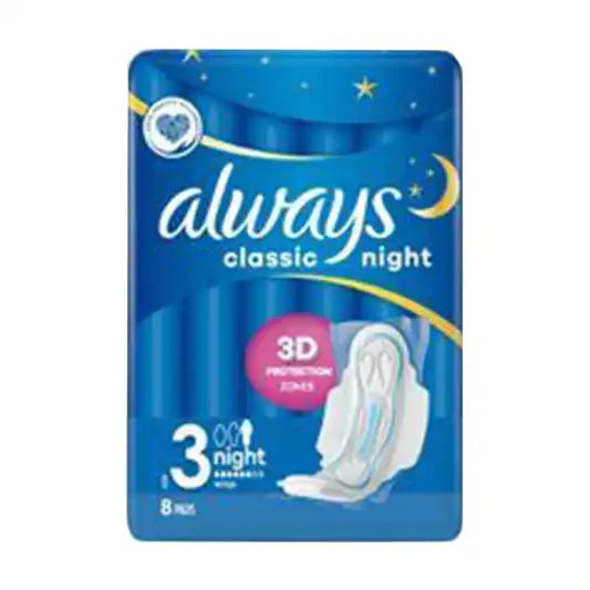 Always Maxi Classic Night Pads 8S
