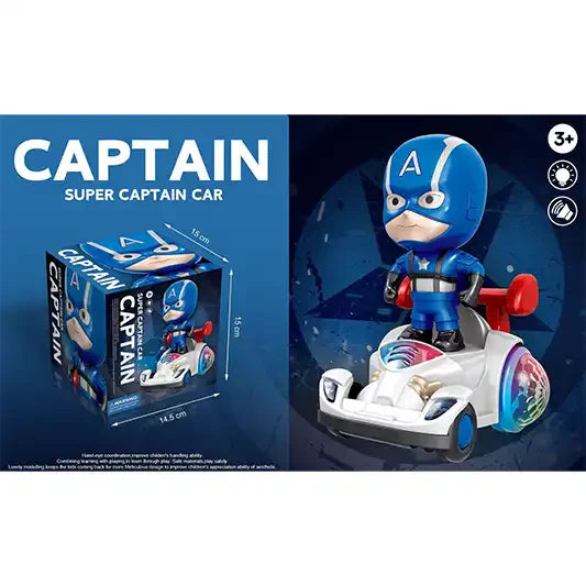 SUPER CAPTAIN CAR ROBOT-W/LIGHT AND MUSIC INCLUDING BATTERY