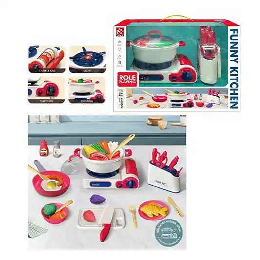 SMALL HOT POT SET W/LIGHT AND SOUND - FUNNY KITCHEN - DK665168
