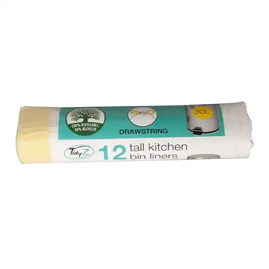 TidyZ Scented Fresh Linen Pedal Bin Liners Tie Handles 30L 12 Pack