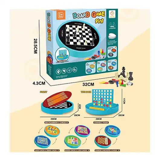 Board Game 9-IN-1 (CHESS, LUDO ETC.) - DK665051