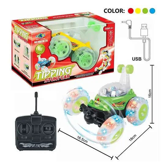 TIPPING STUNT CAR W/LIGHT AND MUSIC - USB