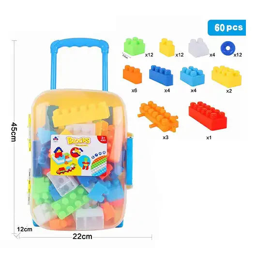 BLOCKS SUITE CASE -60PCS - DK565618